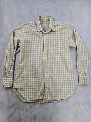 Camisa masculina Robert Talbott Estate sob medida com botões amarela edição limitada - Imagem 1 de 4