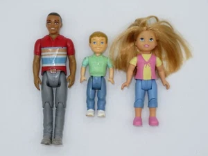 Loving Family Dollhouse Sister Girl Doll Brother Boy Dad African American Blonde - Picture 1 of 3