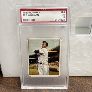 1950 BOWMAN #98 TED WILLIAMS RED SOX HOF PSA 3
