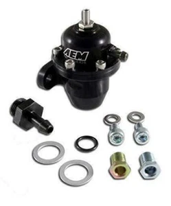 AEM HONDA ACURA Fuel Pressure Regulator Offset with 90 Degree Return #25-304BK - Picture 1 of 1
