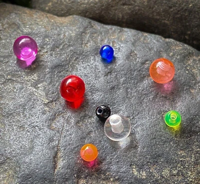 Body Jewelry Replacement Parts - 10pk UV Reactive Threaded Balls - Image 1 of 2
