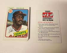 1980 Topps Burger King Pitch Hit & Run Singles You Pick