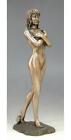 Figurine femme debout en bronze