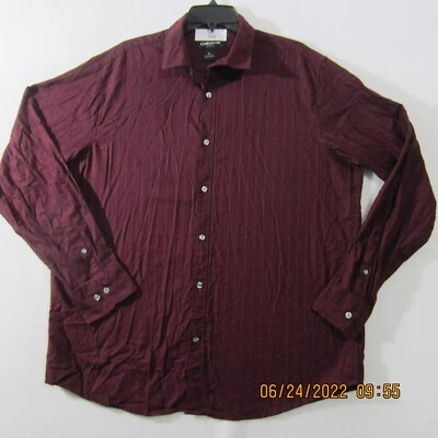 Covington Shirt Mens Extra Large Maroon Stretch Button Up Long Sleeve Casual Men - Image 1 of 4