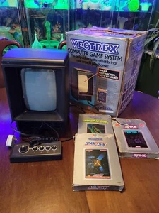Boxed Vectrex Arcade Game Console controller with games+overlays fully working - Picture 1 of 22