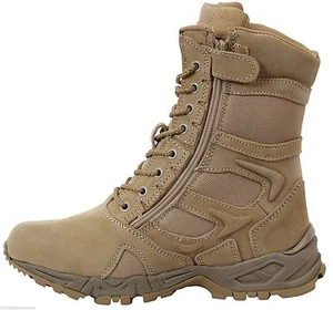 Botas de despliegue ROTHCO 8" de alto entrada forzada talla 3-15 desierto bronceado 5357 - Imagen 1 de 11