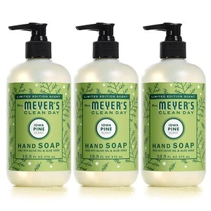 MRS. MEYER'S CLEAN DAY Hand Soap Limited Edition Iowa Pine 12.5 Fl Pack of 3 - Picture 1 of 3