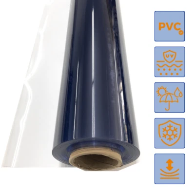 ACHILIS LKW PVC Plane transparent PVC Folie glasklar 137cm breit UV-beständig Wetterfest