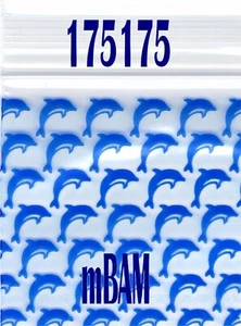 PACK 100 BOLSOS BLUE DOLPHINS 175175 Apple Zip 1.75X1.75" Mini BAGGIES DOLPHIN - Imagen 1 de 13