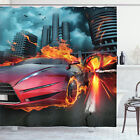 Autos Duschvorhang Red Hot Concept Car Flames