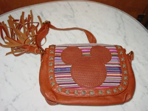 Disney Boutique Purse Minnie Mouse Ears Faux Leather Brown Nice! - Picture 1 of 7