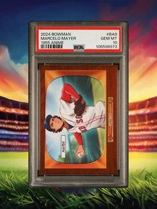 2024 Bowman - Marcelo Mayer #BA-9 - 1955 Bowman Anime SSP - PSA 10 - Picture 1 of 2