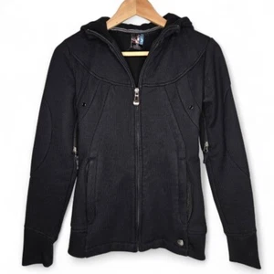 Burton Waffle Knit Fleece Hoodie Sweater Jacket Women's Sporty Snowboard XS - Picture 1 of 7