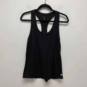Vuori Womens Black Sleeveless Crew Neck Running Fitness Racerback Tank Top L - Picture 1 of 9
