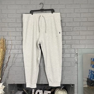 $125 Mens Size 3XL Big Polo Ralph Lauren Beige Double Knit Jogger Sweatpants 3XB - Picture 1 of 18