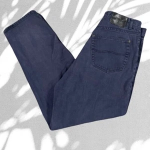 Vintage Structure Relaxed Fit Jeans Mens 33x31 Indigo Blue Denim Dark Wash - Picture 1 of 8