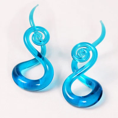 Pair Ear Gauges Stone Spiral Taper Plugs Stretcher Expander Piercing 4g-9/16'' - Image 1 of 4