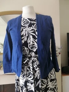 New Seasalt Cornwall Vanessa Cardigan pure Cotton UK 12 - denim blue - Picture 1 of 2