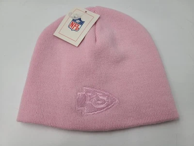 Mujeres Kansas City Chiefs Team NFL Gorro Invierno Tejido Sombrero Medias Gorra NFL Rosa Foto 1 de 4