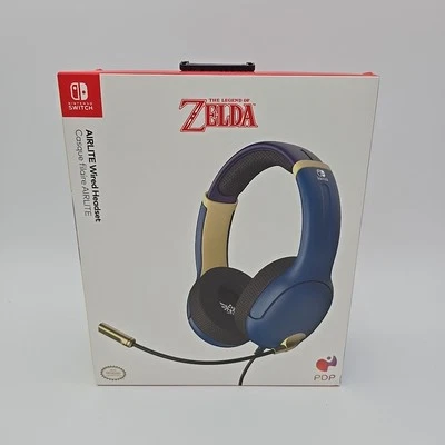 Zelda/Hyrule Blue PDP - AIRLITE Wired Gaming Headset For Nintendo Switch NEW - Image 1 of 4