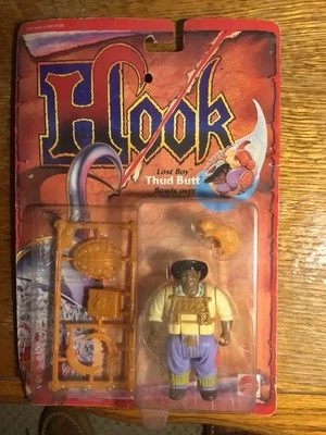 Mattel Hook Thud Butt Lost Boy 1991 Rare Action Figure Peter Pan New Sealed - Image 1 of 4