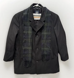 Dockers Black Wool Blend Pea Coat with Scarf Mens 3XLT NWT - Picture 1 of 7