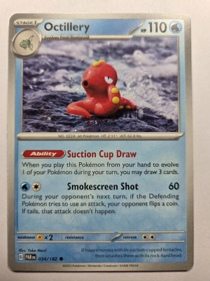 Octillery 034/182 PAR SV04: Paradox Rift Common Normal NM Pokemon Tcg - Image 1 of 2