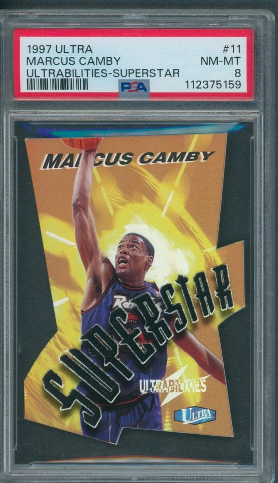 1997/98 Ultra Ultrabilities Superstar #11 Marcus Camby PSA NM-MT 8 *5159 - Image 1 of 1
