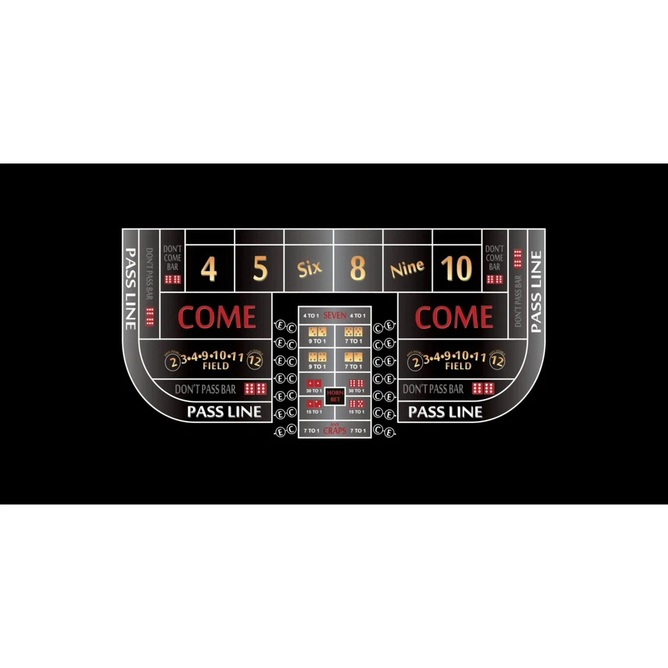 Fieltro de diseño de mesa de dados - distribuidor único de 6 a 8 pies negro Foto 1 de 1