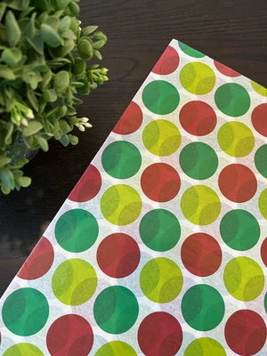 MERRY DOTS Design Tissue Paper Sheet Choose Size & Package Amount - Image 1 of 4