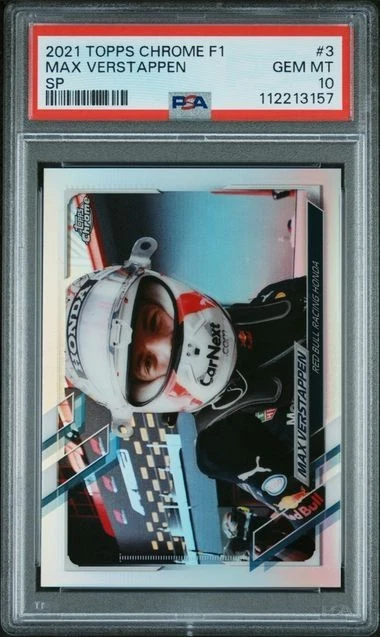 2021 TOPPS CHROME FORMULA 1 #3 MAX VERSTAPPEN SP GEM 10 - Image 1 of 2