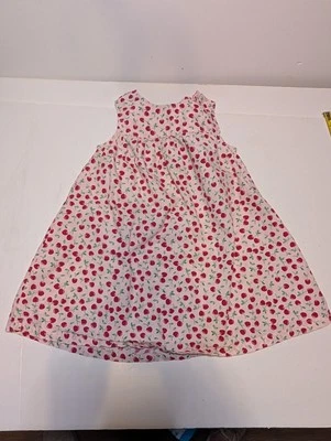 Vestido Gymboree cereja algodão bebê menina 12-18 meses verão sem mangas - Imagem 1 de 4