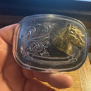VINTAGE Old Western Style Cowboy Rare Neat Belt Buckle Fast Free Shipping #10 - Picture 1 of 8