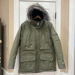 LL Bean Baxter State Down Parka Coat Mens Size M Hooded Jacket Kelp Green $329 - Picture 1 of 11