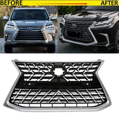 Parachoques delantero cromado para Lexus LX570 2016-2021 conversión estilo F-Sport Foto 1 de 4