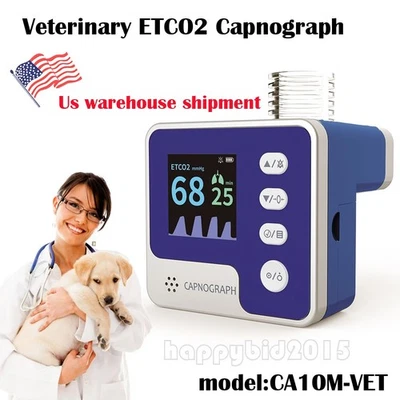 CA10M-vet Handheld Capnograph CO2 Patient Monitor Mainstream ETCO2 Machine,USA - Image 1 of 4