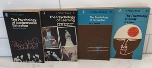 Vintage Pelican Books Lot: Psychology (4 Titles) Learning-Perception-Study-More - Imagen 1 de 18