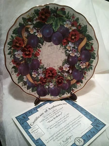 "Plum Brilliance" The Bradford Exchange Collectors Lt # Plate ~ By Glynda Turley - Picture 1 of 6