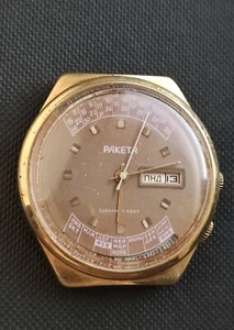 1980s beautiful vintage watch Raketa calendar working condition 2t - Picture 1 of 5