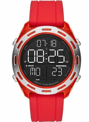 Diesel Reloj Hombre Trituradora Digital Rojo Correa Silicona DZ1900 Foto 1 de 4