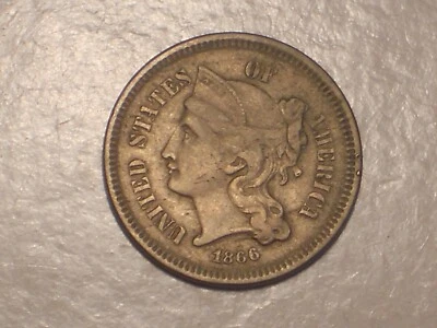 1866 Three Cent Nickel (VF & Attractive) - Image 1 of 4