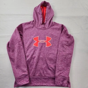 Under Armour Cold Gear Pink Semi-Fitted Hooded Sweatshirt Women's M - Picture 1 of 11