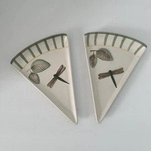 Pfaltzgraff Perennial Naturewood Pizza Appetizer Party Plate Set Of 2 - Picture 1 of 6