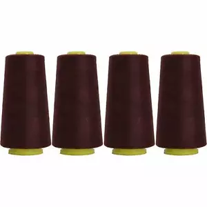 4 BIG CONES MAHOGANY SEWING THREAD 2750 YD TEX 27 40S/2-THREADART - Picture 1 of 8