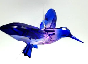 Ganz Crystal Expressions Acryl Kolibri Ornament Sonnenfänger blau/lila Ctr - Bild 1 von 11