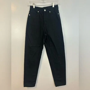 NWT H&M Black High Waist Loose Mom Black Mom Jeans Size 2 - Picture 1 of 8