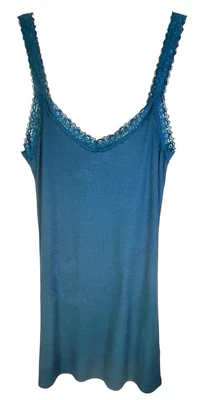 $69 Camisa sin mangas Anthropologie con cordones en capas pequeña 2 4 azul acanalada camisola Foto 1 de 4