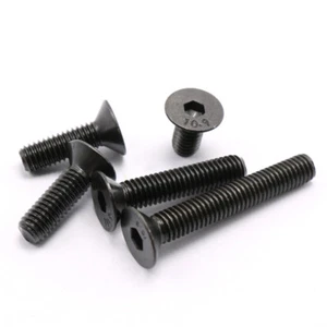 Tornillo de cabeza plana contrahundido M1.6 M2 M3 M4 - M24 negro 10.9 acero - Imagen 1 de 5