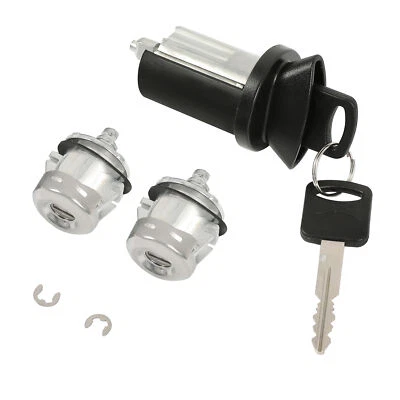 Interruptor de ignição cilindro de trava + cilindro de trava de porta 2 chaves para Ford F250 F350 E150 - Imagem 1 de 4