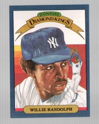 1986 Donruss Diamond Kings Willie Randolph New York Yankees #16 Near Mint - Image 1 of 2